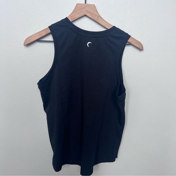 Zyia Active Tank Top Black Sleeveless Muscle Tee Size Medium Pink Logo - Picture 5 of 10